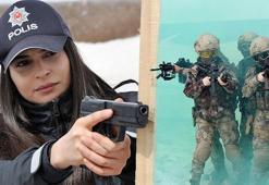 Kadın polisler attığını vuruyor