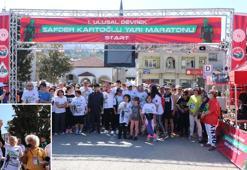 95 yaşında adına düzenlenen maratona katıldı