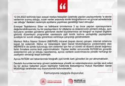 Nüfus ve Vatandaşlık İşleri'nden 'e-Devlet verileri sızdırıldı' iddiasına yalanlama