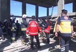 Diyarbakır'da inşaat iskelesi çöktü: 1'i ağır 6 yaralı