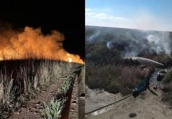 Göksu Deltası'nda çıkan yangın, kendiliğinden söndü