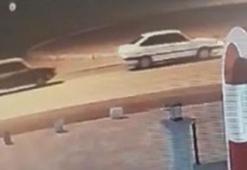 Çaldıkları otomobili halatla çekerek götürdüler