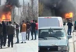 Balata temizleme spreyi yüklü kamyon, alev alev yandı