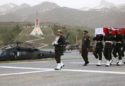 Şehit üsteğmen için Hakkari'de uğurlama töreni