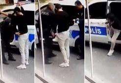 Sultanbeyli'de ekip otosuna bindirilen kişinin kaçış anı