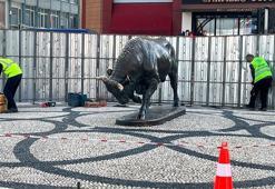 Boğa heykeli 15 gün süreyle bakıma alındı