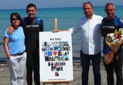 Otizmli sporcu Tuna, Yunanistan'dan Türkiye'ye yüzerek ilki başardı