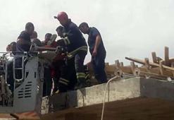 Konya'da inşaatta çökme: 2 yaralı