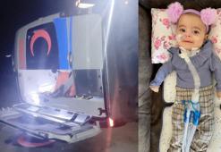 SMA'lı Elif bebeği taşıyan ambulans devrildi: 4 yaralı