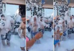 Uyuşturucudan temin ettikleri paralarla köpük banyosu yapmışlar