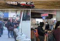 Otobüse ilgi az, trenlerin yüzde 92'si dolu, THY ek seferler koydu