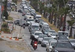 Bodrum'da bayram hareketliliği başladı; trafikte yoğunluk yaşandı