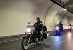 Avrasya Tüneli'nden ilk geçen motosikletliler o anları kaydetti