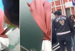 Rambo Okan'ın köprüdeki Trabzonspor bayrağını indirmeye çalıştığı anlar