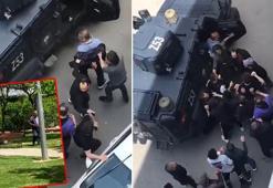 Ataşehir'de karısını öldüren saldırgana linç girişimi kamerada