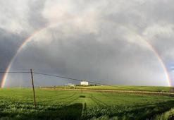 Diyarbakır'da 'gökkuşağı' seyirlik görüntü oluşturdu
