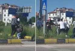 Bartın'da yumruk yumruğa kavga kamerada