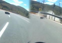 'Motorcu dostu bariyer'e 1 metre kala ölüme böyle gitmişler