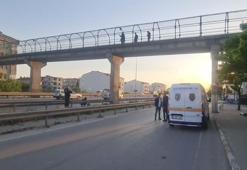 Üstgeçitte bacağından vuruldu