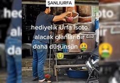 Yere dökülen biberleri satışa sunan esnafa ceza