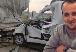 Saman yüklü kamyona arkadan çarpan sürücüsü bir gün sonra hayatını kaybetti