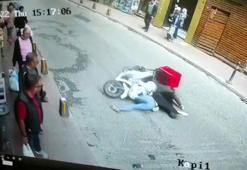 Şişli'de ilginç kaza kamerada