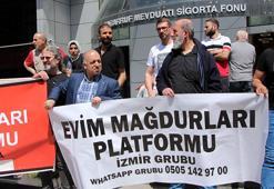 'Evim' mağdurları TMSF önünde eylem yaptı