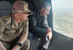 Tunceli Valisi Özkan, 'Eren-7 Abluka-7' operasyon bölgesini havadan inceledi