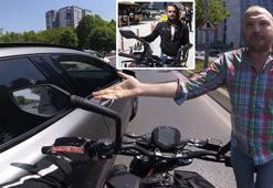 Kadın sürücüyle tartışınca tepki gören motosikletli şikayetçi oldu