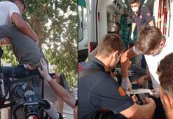 Dut toplarken düşen çocuğun kalçasına korkuluk demiri saplandı