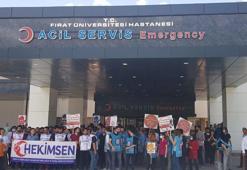 Elazığ'da sağlıkçılardan '3 doktora darp' tepkisi