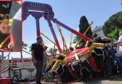 Lunaparkta oyuncak koparak düştü; baş aşağı kurtarılmayı beklediler