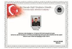 Pençe- Kilit bölgesinde Uzman Çavuş Gök, şehit oldu