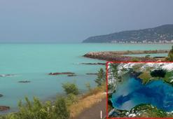 Karadeniz'in turkuaza bürünen rengi uzaydan görülüyor
