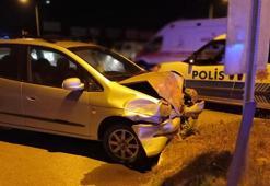 Bartın'da ekip otosuna çarpan alkollü sürücü ile 1 polis yaralandı