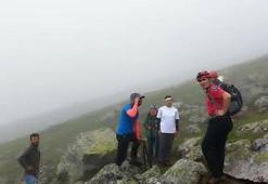 Kaçkarlarda başına kaya parçası düşen dağcı Melike, hastaneye ulaştırıldı
