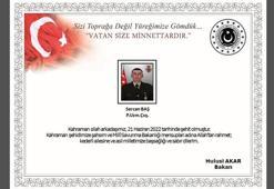 MSB: Pençe-Kilit bölgesinde uzman çavuş şehit oldu