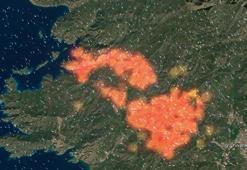 MARMARİS YANGINI 'ZOOM EARTH'TE