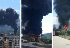 Bursa'da palet fabrikasında yangın