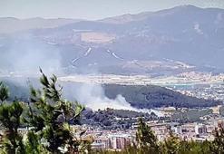 İzmir'de makilik yangını