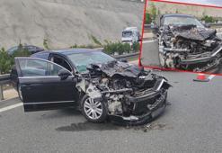 Alkollü sürücünün kullandığı otomobil, TIR’a çarptı; 4 yaralı