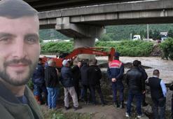 Düzce'de iş makinesi operatörü, sel sularına kapıldı