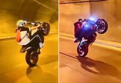 Kağıthane Tünel'inde tehlikeli  yolculuk kamerada