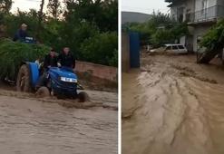 Niğde'de şiddetli sağanak; dereler taştı