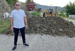 'Arsa bizim' dedi, toprak döküp turistik şelale yolunu kapattı