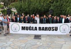 Muğla Barosu avukatları, öldürülen meslektaşları için toplandı