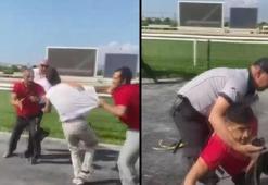 Bursa'da at yarışlarında tekme- tokat 'faul' kavgası