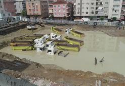 Güngören'de de 9 hafriyat kamyonu su altında kaldı