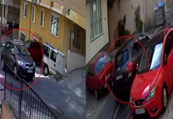 Maltepe'de içinde sürücüsü olmayan otomobil 35 metre kaydı