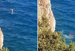 40 metre yükseklikten denize ters düşünce bilinç kaybı yaşadı